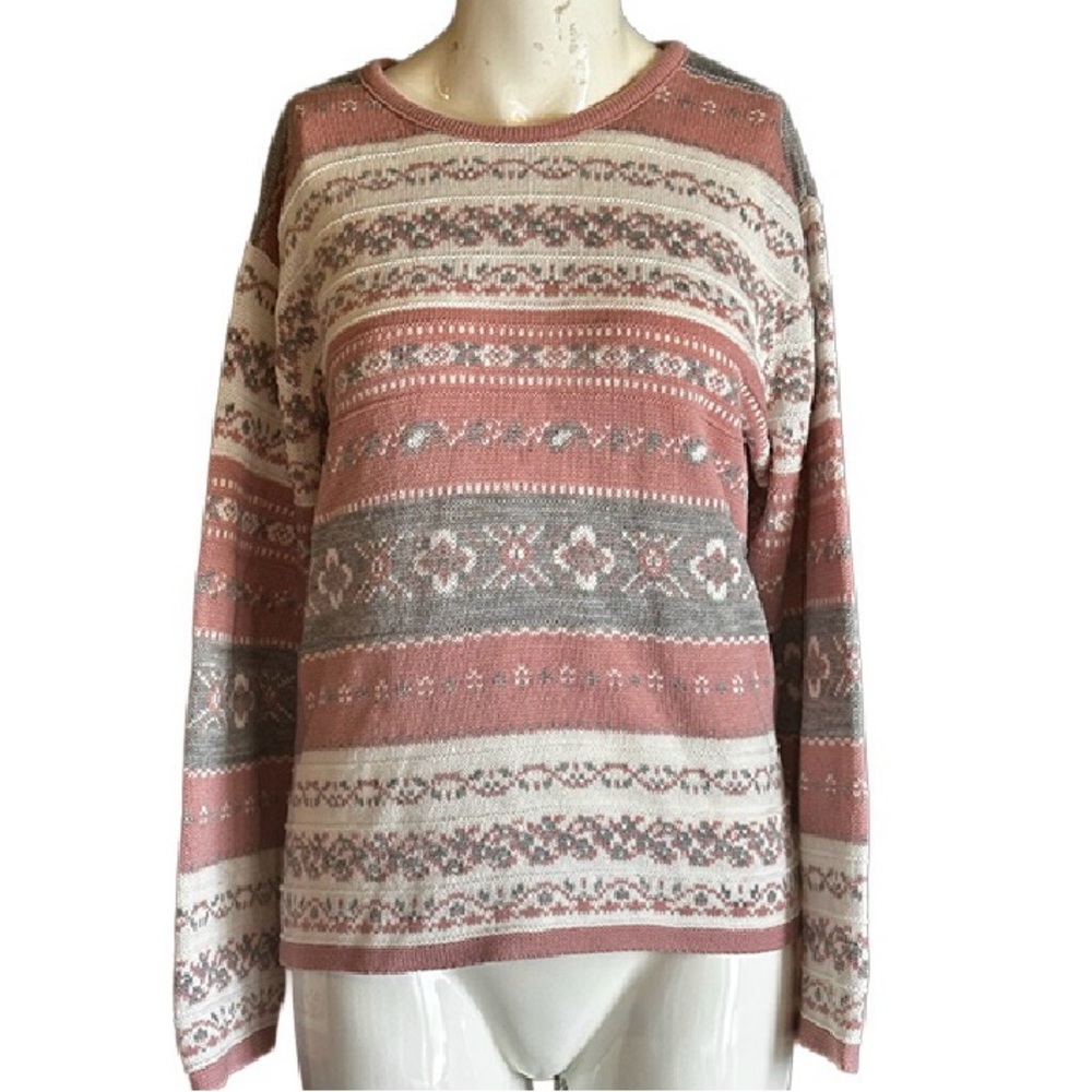 Vintage Floral Patterned Sweater